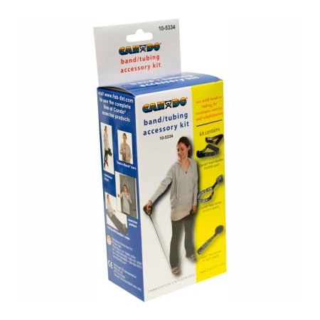 Fabrication Enterprises CanDo Band/Tubing Accessory Kit, Includes Loop Stirrup, Door Disc, Handle -Pair 1254518